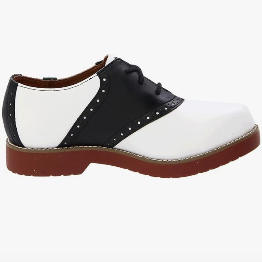 SOLD DO NOT BUY Shoes White Black Oxford Womens 7.5 Leather Uniform Classic